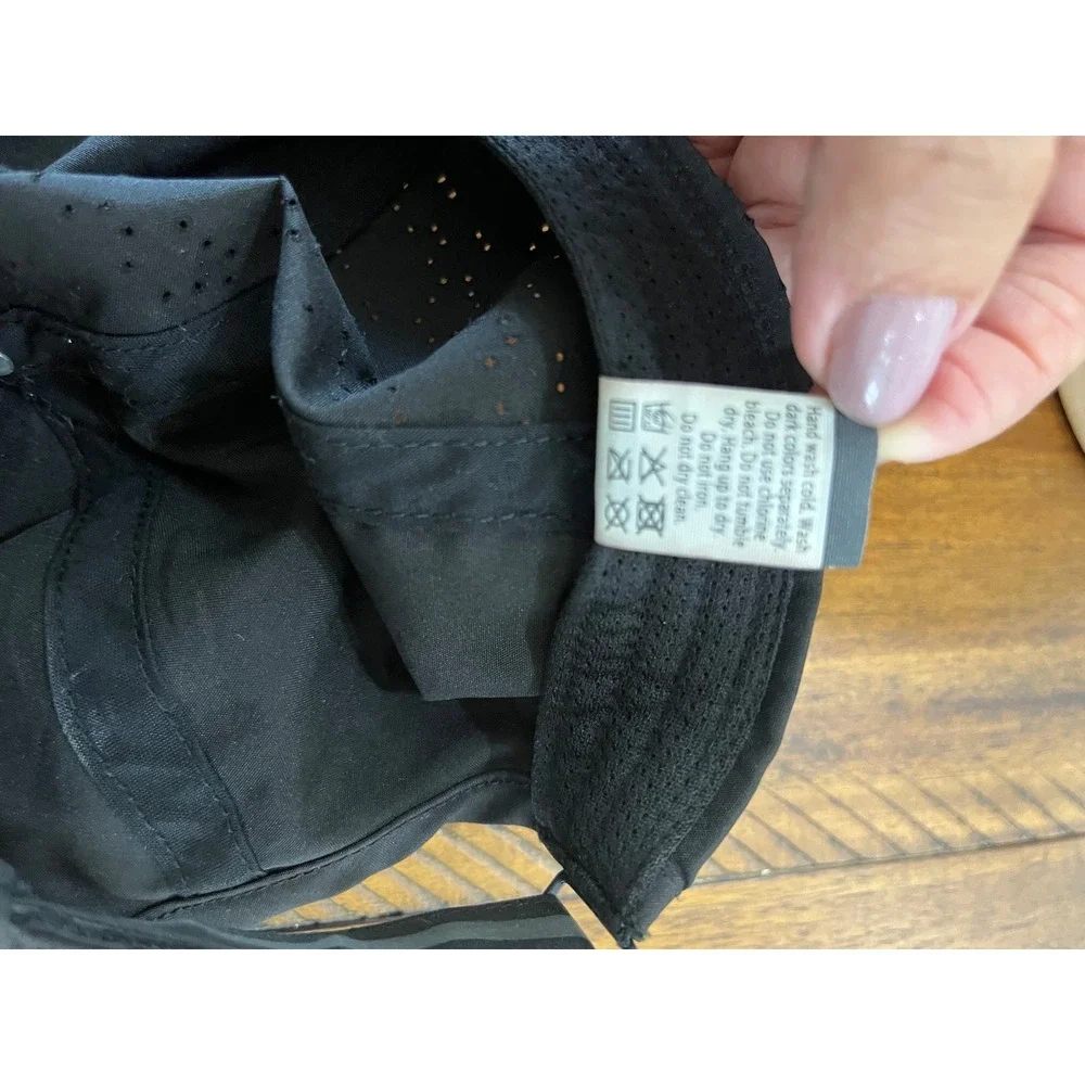 Athleta Baseball Cap Women One Size Black Excellent Perforated Performance Hat‎